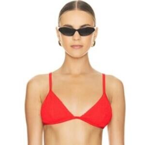 Good American NWT Perfect Fit Bikini Top Bright Poppy - Large